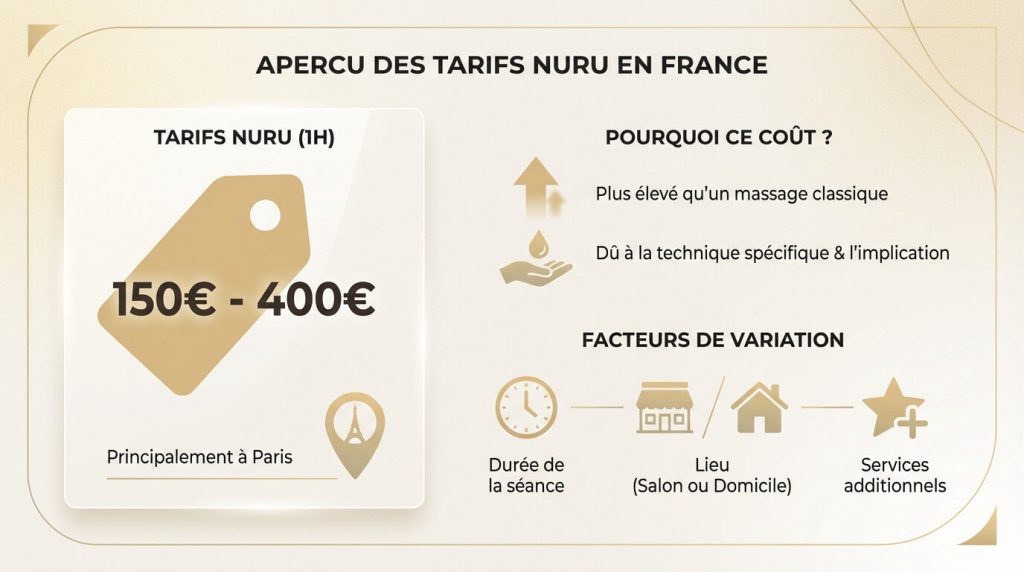 Les tarifs d'un massage nuru
