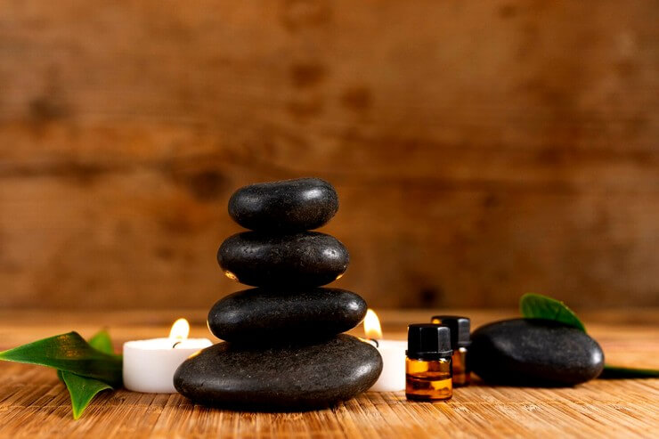 Pierres chaudes pour massage